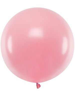 Rosa Pastell Rund JUMBO Ballong 60 cm
