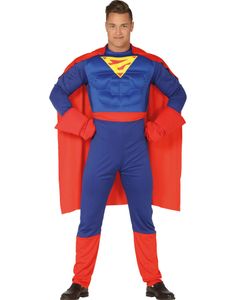 Superman Inspirerad Dräkt med Mantel