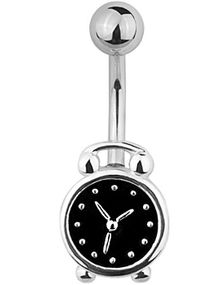 Time Is Up Navelpiercing - Svart