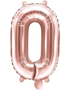 Talet 0 - Roséguldfärgad JUMBO Folieballong 86 cm