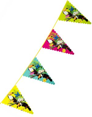 6 meters Banderoll med Stor Vimpelflagga - Toucan