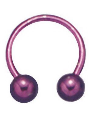Round Purple Ball - 1,2 x 8 mm Ögonbrynspiercing