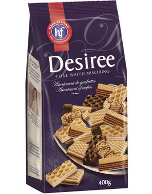 Desiree - Blanding av Vaffelkjeks med Kremfyll og Sjokolade 400 gram