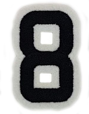 Talet 8 - 5 cm Strykmärke