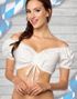 Vit Off-Shoulder Oktoberfest Blus med Snörning
