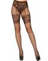 French Knyte Pantyhose - Svart Nettingstrømpebukse