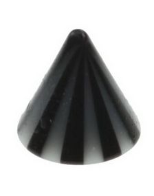 Stripete Spike Black - 3 mm Akrylkula till 1,2 mm stång