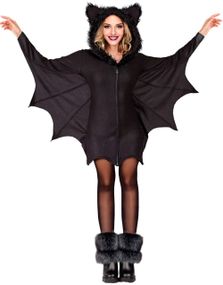 Flaggermus Kostymekjole med Hette