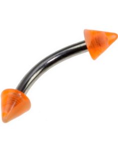 Orange Marble spikes 1.2 x 8 mm Ögonbrynspiercing