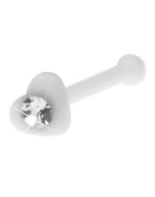 Loving Heart White - Näspiercing