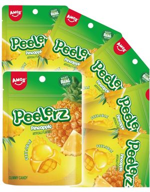 24 st Peelerz Gummy Pinapple - Skrellbart Gelegodteri med Ananassmak - Hel Låda 1,56 kg