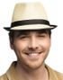 Stråhatt Fedora – Beige med Svart Bånd