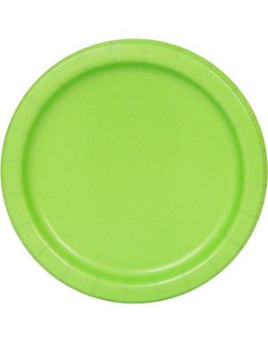 16 st Limegröna Papptallrikar 22 cm