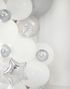 50 stk Glossy Sølvfargede Ballonger 12 cm