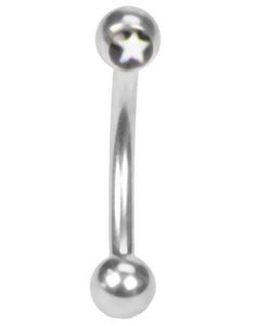 White Star - 1.2 x 8 mm Ögonbrynspiercing
