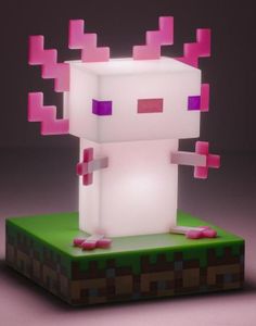 Licensierad Minecraft Axolotl-lampa