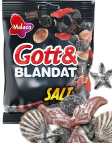 1780790400_5Godt Och Blandet Salt - Olika Salta Vingummi- Och Lakritsbitar 150 Gram