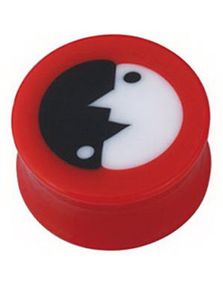 Modern Yin Yang - Röd Akryl Plugg