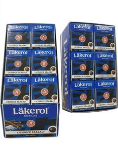 48 St Läkerol Sugarfree Licorice Seasalt / Lakrits Sockerfria Pastiller med Havssaltsmak - Hel Kartong 1200 Gram