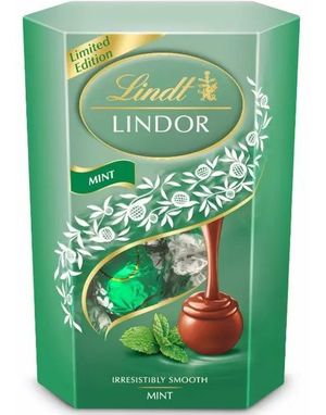 Lindt Lindor Mint Chocolate Truffles - Trøffelsjokolade med Myntefyll 200 gram