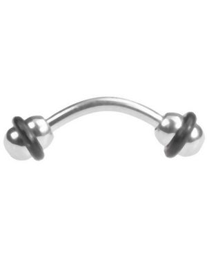 Rubber Dual Ball - 1.2 x 8 mm Ögonbrynspiercing