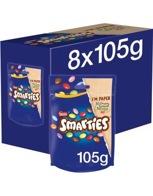 8 stk Poser med Smarties - Hel Eske 840 gram
