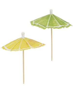 50 stk Flerfarget Cocktail Paraplyer 10 cm - Summer Fruits