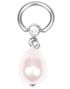 BCR Piercing med Klar Sten och Hängade Rosa Pärla