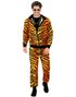 80-talls UV Glow Grilldress med Tigermotiv til Voksen