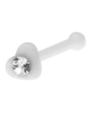 Loving Heart White - Näspiercing