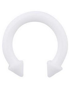 Horseshoe Spiked Ends - Vit Öronpiercing i Silikon