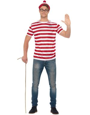 Where’s Wally Dräktskjorta med Mössa och Glasögon