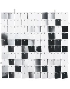 Veggpanel med Paljetter 30x30 cm Sølv - Backdrop/Bakgrunn