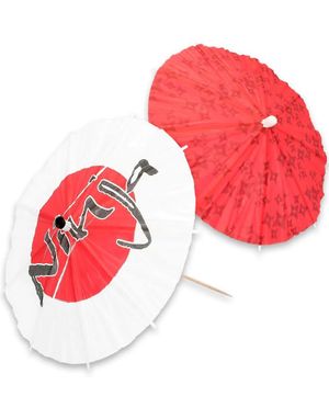 6 stk Ninja Parasoller 2 Motiver - Ninjafest