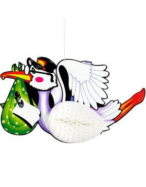 Stork med Viktigt Paket - Honeycomb 44 cm