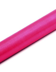 MÖRK ROSA Genomskinlig Organzalöpare 36 cm x 9 meter
