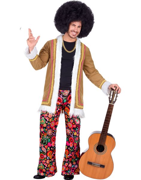 Woodstock Hippiedräkt till Man med Jacka och Byxa