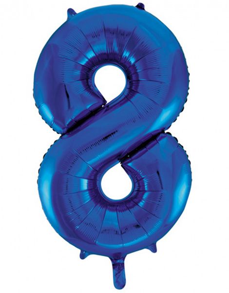Talet 8 - Kungsblå JUMBO Folieballong 86 cm