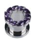 Drip Drop Purple - Silverfärgad Piercing Tunnel