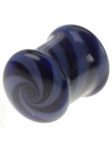 Twister Piercing Plugg Pyrex in Purple And Blue