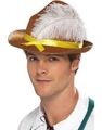 Bayersk Oktoberfest Hatt med Fjäder och Gult Band