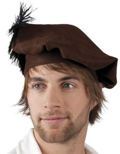 Brun Medeltida Basker med Fjädrar