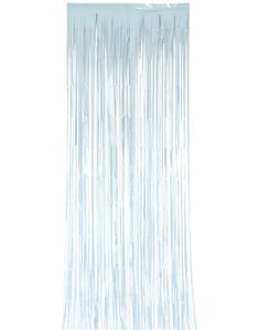 Lys Blått Strimlete Dørforheng 92x240 cm