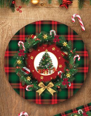 Bolle/Skål i Hardplast med Juletre og Julemotiver 32 cm