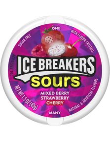 Ice Breakers Sours Sugar Free Candy - Sockerfritt Godis med Fruktsmaker 42 gram (USA Import) 