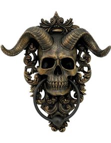 Diabolus - Hodeskalle-Formet Dørbanker med Horn 23 cm