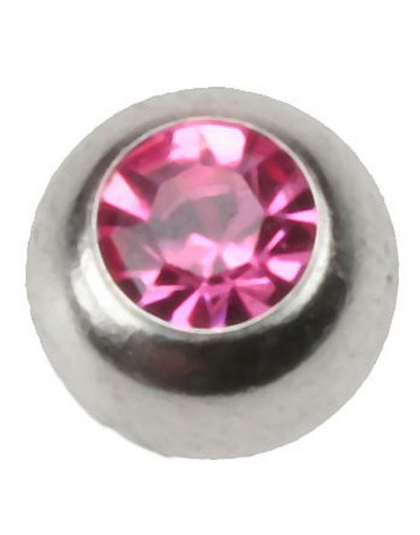 Glitrende Rose - 4 mm Stålkula till 1,2 mm stång