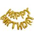 Folierad Guldfärgad Happy Birthday Ballongbanner - Plocka och Mixa