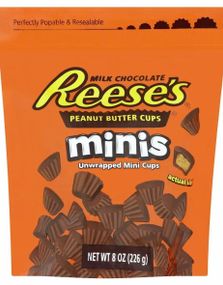 Reese’s Mini Peanut Butter Cups Unwrapped - Stor Påse 185 Gram (USA Import)