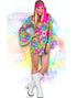 Flower Power Lady - Hippiekostym Till Dam